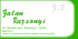 zalan ruzsonyi business card